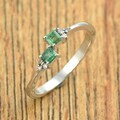 2.00 Karat Blauer Saphir Verlobungsring 925 Massives Sterlingsilber