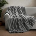 Kuscheldecke Kaninchen Plüsch Flauschige Decke Super Soft Wohndecke Dick Flan...