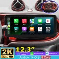12.3" Für Smart Fortwo Forfour 453 4G+ 64G Android 14 Autoradio Carplay Navi DSP