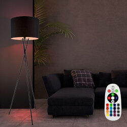 LED Steh Lampe Wohn Zimmer RGB Fernbedienung Lese Textil Decken Fluter dimmbar
