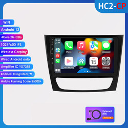 Android 13 Autoradio GPS Nav Carplay Für Mercedes Benz CLS E-Class W211 2+32G BT