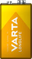 5 x Varta 9V Block E-Block 4122 Longlife Alkaline6LR61 MN1604 - 5 x 1er