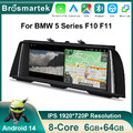 10.25'' Android BT Autoradio CarPlay 8-Kern 64G GPS Navi Für BMW 5er F10 F11 NBT