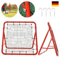 Fußball Kickback Tor 100x100 cm Rückprallwand Rebounder Winkel Einstellbar Rot -