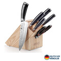 7-teiliges Messerblockset mit Holzblock 5Cr15Mov Edelstahl Küchenmesser