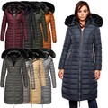 Navahoo Damen Winterjacke Steppjacke Winter Jacke lang Stepp warm Teddyfell B670
