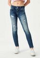 LTB Jeans Molly M Slim Fit Destroyed Blue Used Skinny Denim Stretch Hose Pants