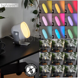iDual LED Tisch Lampe Silber Verstellbar Dimmbar RGB Leuchte Farbwechsler modern