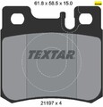 TEXTAR 2119701 Bremsbelagsatz für Scheibenbremse Bremsbelagsatz 