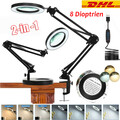 8 Dioptrien 72 LED Arbeitsleucht Lupenlampe mit Clip Basis Lupe Licht Tischlampe