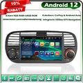 8-Kern Android 13 64GB DAB+ GPS Autoradio Navi Für Fiat 500 CarPlay WiFi USB RDS