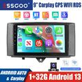 32G Android 13 Für Smart Fortwo 451 2011-2015 Carplay Autoradio GPS Navi BT +Kam