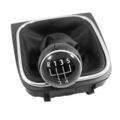 5-GANG SCHALTKNAUF SCHALTSACK SCHALTMANSCHETTE SCHWARZ CHROM für VW GOLF 5 6