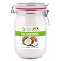 GreatVita Bio Kokosöl 1000ml, nativ & kaltgepresst Bügelglas zum Kochen & Backen