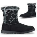 Damen Frauen Reißverschluss warm Fell kuschelig Winter Wandern Stiefeletten Biker Stiefel Schuhe Größe