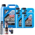 Motoröl 5W30 LIQUI MOLY Longtime High Tech 9L+MAHLE Ölfilter +Spülung +Cera Tec