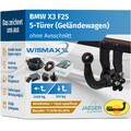 AutoHak Anhängerkupplung abnehmbar für BMW X3 F25 10-14 ABE E-satz 13pol AHK