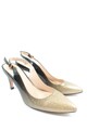 BUFALLO Slingback-Pumps Damen Gr. DE 39 schwarz-goldfarben Elegant