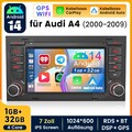 Für Audi A4 8E 8H B6 B7 2000-2009 Carplay 32GB Android 14 Autoradio GPS NAVI FM