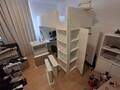 Ikea Hochbett Für Kinder 90 x 200 Mit Schreibtisch, Matratze Und Keiderschrank