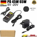 45W 65W USB-C Typ-C Netzteil Ladegerät für Dell HP Lenovo Samsung ASUS Toshiba
