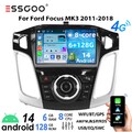 6+128G Carplay Für Ford Focus MK3 2012-18 Android14 Autoradio GPS Navi AM 8Core