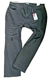 Sheego Damen Jeans Hose Stretch schwarz black Pailletten (0 312) Übergröße NEU