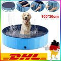 Hundepool für Hunde Katzen Schwimmbad Swimmingpool Hund Planschbecken 100*30cm