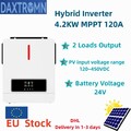 4.2KW 24V Hybrid Solar Inverter 2AC OUT 230VAC 90-450VDC MPPT 4200W With BMS.
