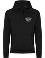 Unisex Premium Raglan Hoodie HRM903, schwarz, bestickt mit "Hanomag Flügel" Logo