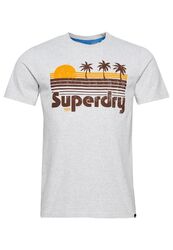 Superdry T-Shirt kurzärmelig Herren-T-Shirt mit Rundhalsausschnitt toll im Freien blau grau