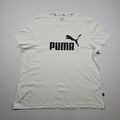 Puma Damen-T-Shirt weiß 2XL kurzärmelig Top Logo T-Shirt