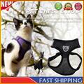 Pet Cat Dog Harness Kitten Mesh Vest Walking Leine für das Training (Schwarz S)
