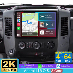 13.1" 2K Android 15 Autoradio Navi 64G Für Mercedes Benz Sprinter B906 2006-2017