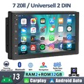 Autoradio Carplay Android 13 2+32GB Doppel 2 DIN 7" BT GPS Navi RDS WIFI Kamera+