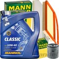 MANN INSPEKTIONSPAKET+5L MANNOL 10W-40 ÖL passend für VW UP SEAT MII SKODA 1.0
