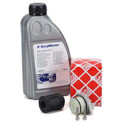 FEBI Hydraulikfilter Haldex-Kupplung 850ml BORGWARNER Öl für VW GOLF 6 PASSAT B6