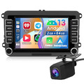 7" Apple Carplay Android 14 Autoradio GPS Navi Für 2 DIN VW GOLF 5 6 Passat Polo