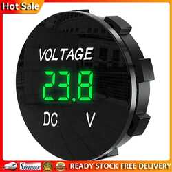 DC 12V 24V Voltmeter LED Digital Panel-Meter KFZ Auto Motorrad Spannungsanzeige