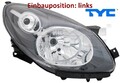 TYC 20-1402-06-2 Hauptscheinwerfer links Scheinwerfer Frontscheinwerfer 