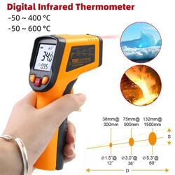 Infrarot Thermometer Laser Temperaturmesser Pyrometer Digital -50°C bis 600°C