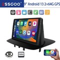 64GB Autoradio Android 13 CarPlay GPS NAVI WIFI Für Renault Megane III 2008-2014