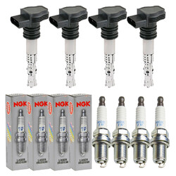 4x ERA Zündspule +4x NGK Zündkerze Laser Iridium passend für VW Touran 1T1 1T2