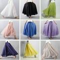Damen Frauen Doppellagig Leinen plissiert langer Maxi-Rock Zigeuner Boho Hippie