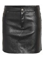 NOISY MAY Stylischer Damen Minirock in Lederoptik mit 5-Pocket-Design