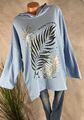 Sweatshirt HOODIE Kapuze Italy HAPPY EVERYDAY Print HELLBLAU 40 42 44