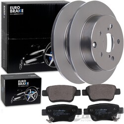 EuroBrake BREMSSCHEIBEN 280mm BELÄGE HINTEN passend für TOYOTA AVENSIS T25 2.2 D