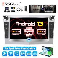 Autoradio Android 14 64G DAB+ Carplay GPS NAVI Cam Für Opel Astra H Corsa Antara