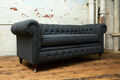 Sofa 3 Sitzer Couch Chesterfield Polster Sitz Garnitur Leder Textil design Samt