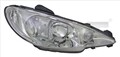 Scheinwerfer für Peugeot 206 2A/C CC 2D Limo SW 2E/K ab 05-> TYC 20-14363-05-2